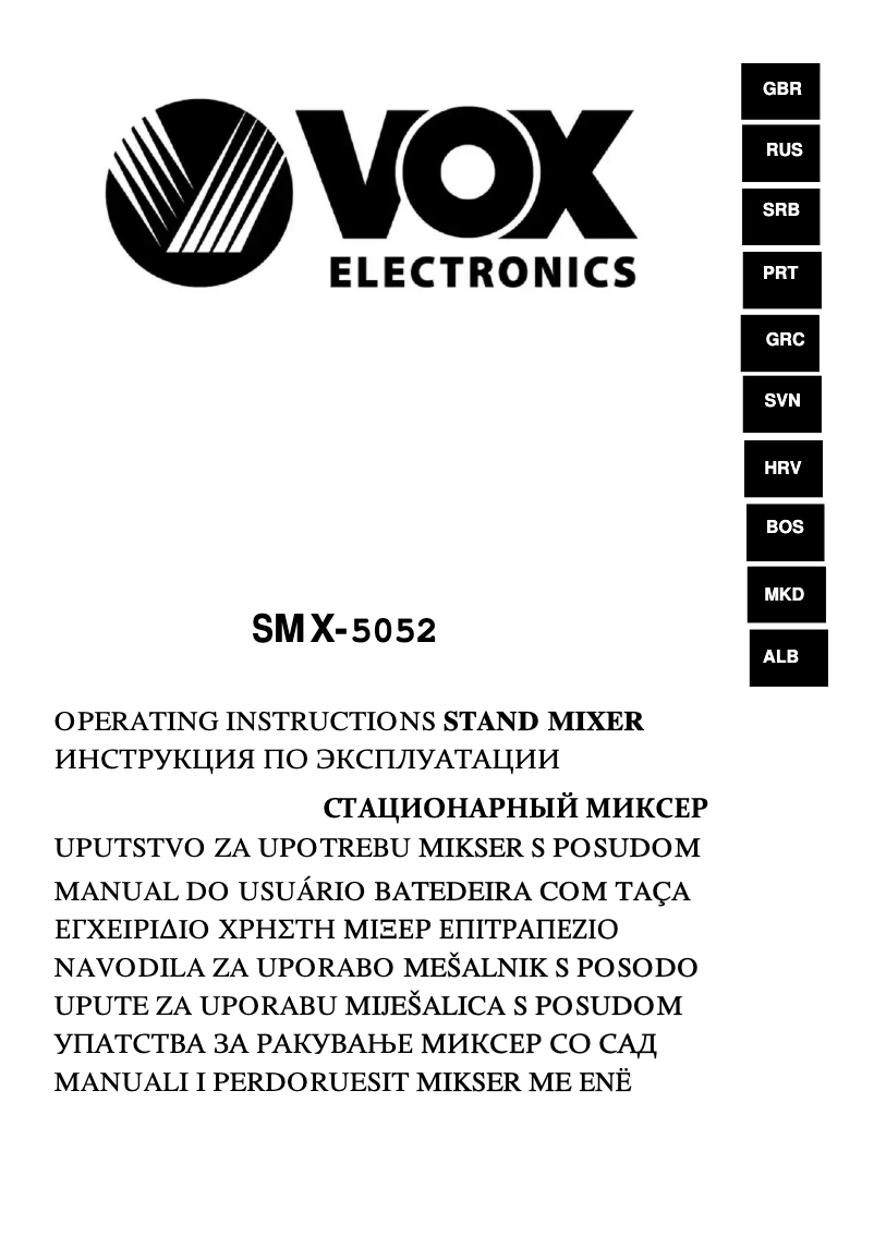 Página 1 del manual Manual de usuario VOX SMX-5052