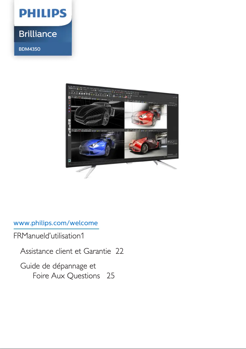 Page n°1 - Manuel utilisateur Philips BDM4350UC