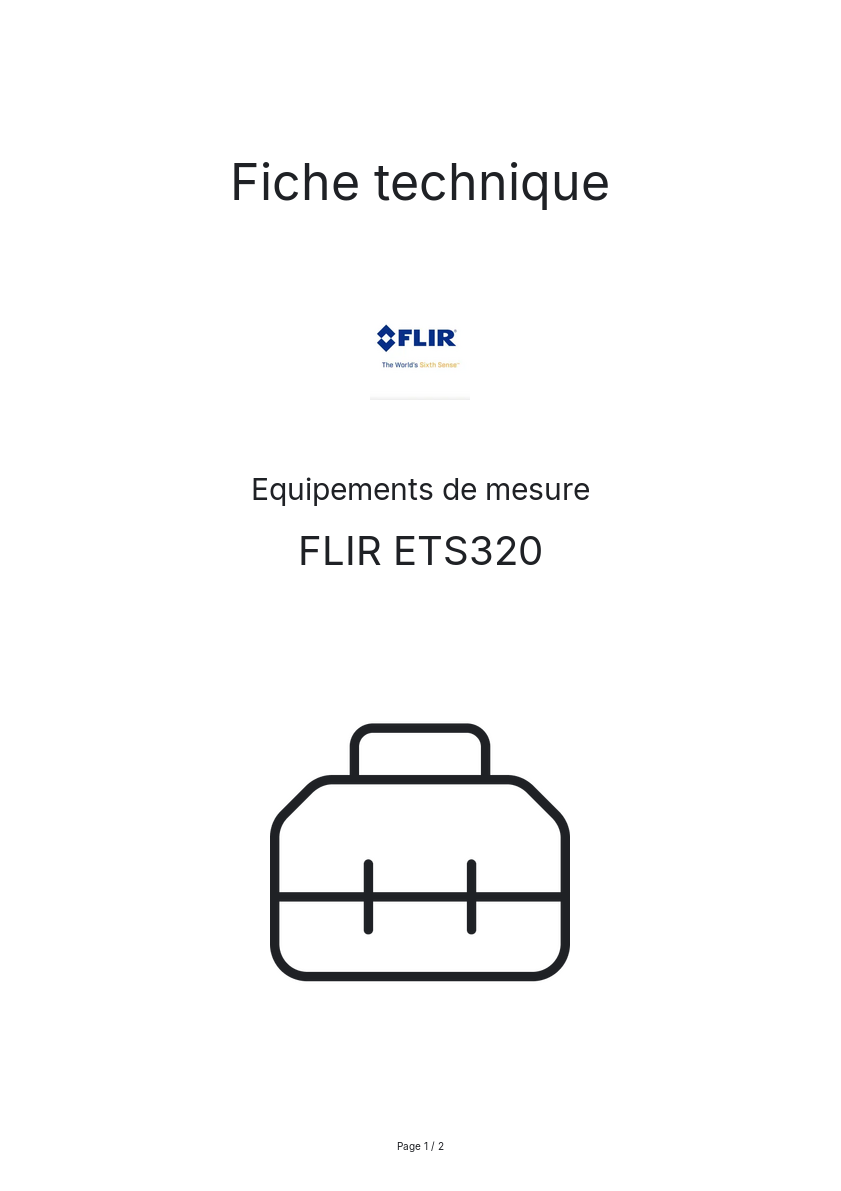Image de la première page du manuel de l'appareil ETS320