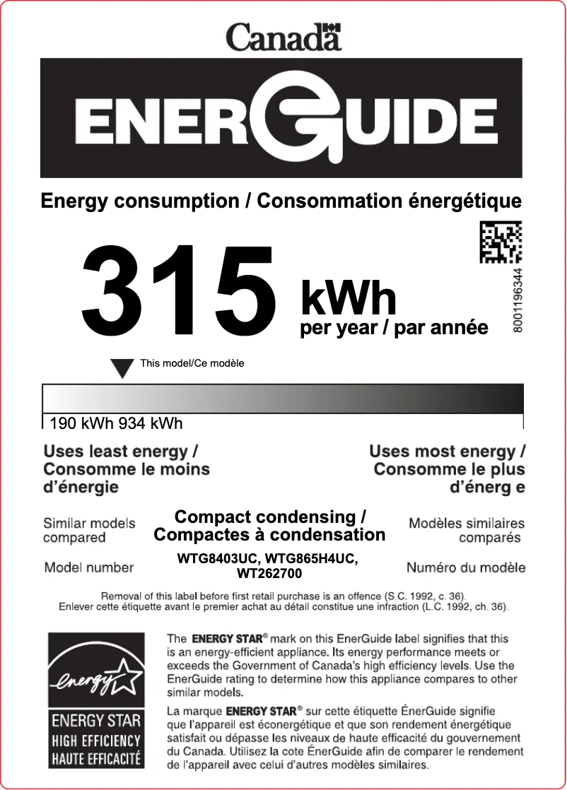 Image de la première page du manuel de l'appareil WTG86403UC