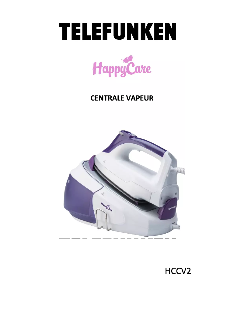 Page n°1 - Manuel utilisateur Telefunken HappyCare HCCV-2