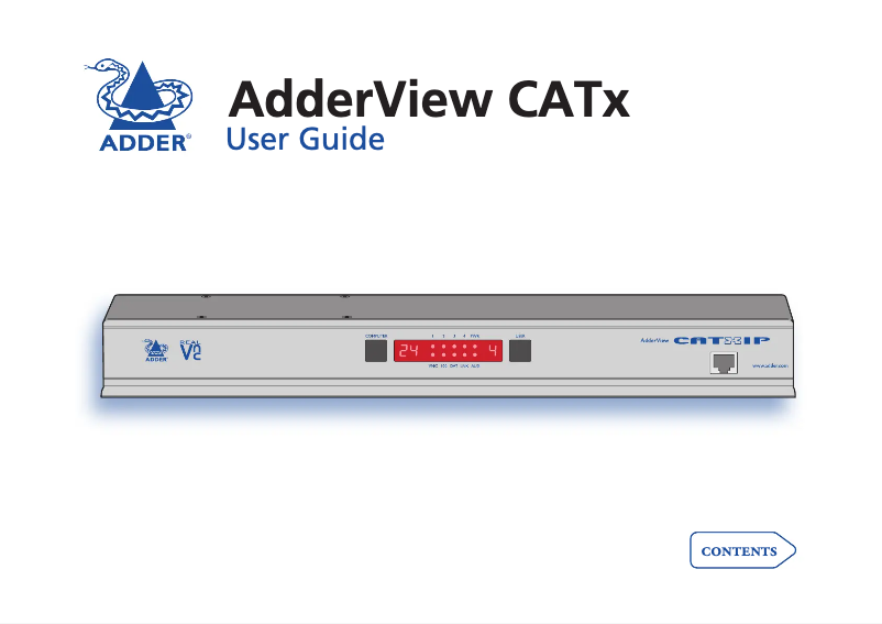 Página 1 del manual Manual de usuario Adder AdderView CATx
