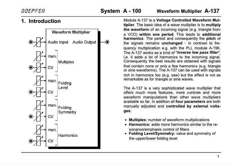 Image de la première page du manuel de l'appareil A-137