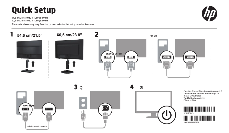 Page n°1 - Guide d'installation HP N223v
