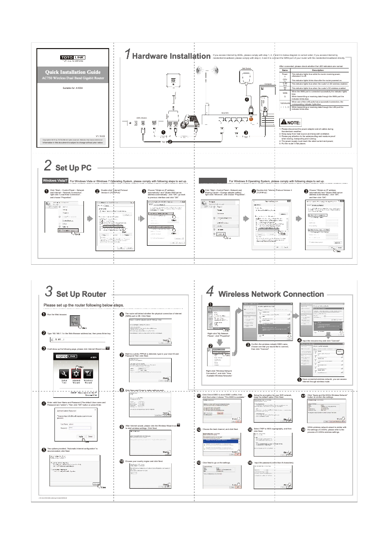 Página 1 del manual Manual de usuario Totolink A1004
