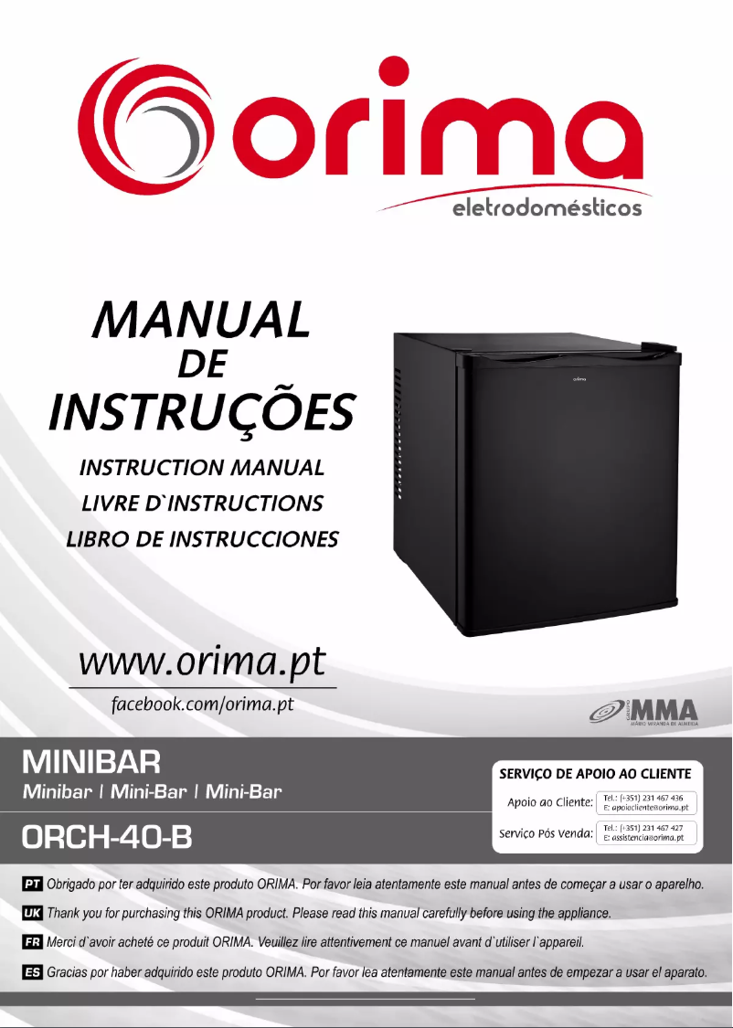 Page n°1 - Manuel utilisateur Orima ORCH 40 B