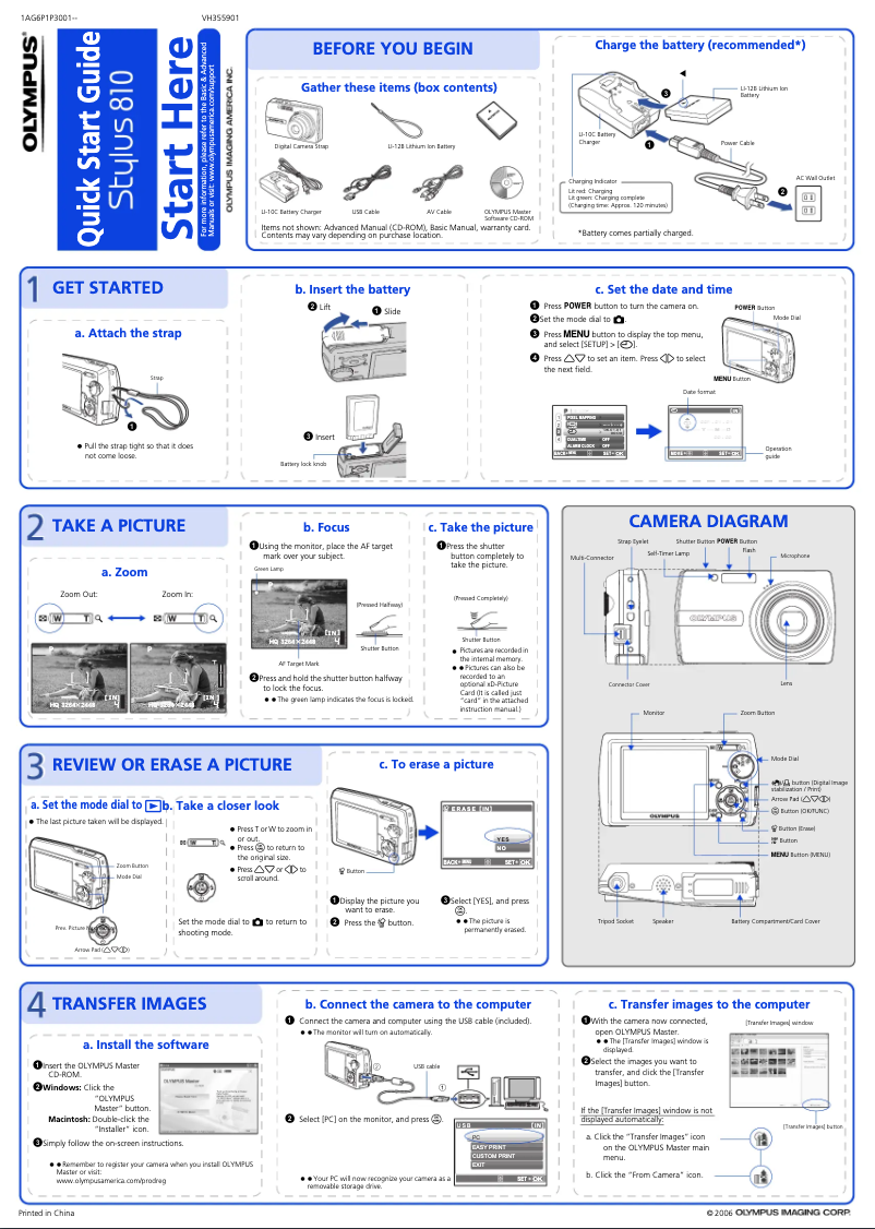 Image de la première page du manuel de l'appareil Stylus 810