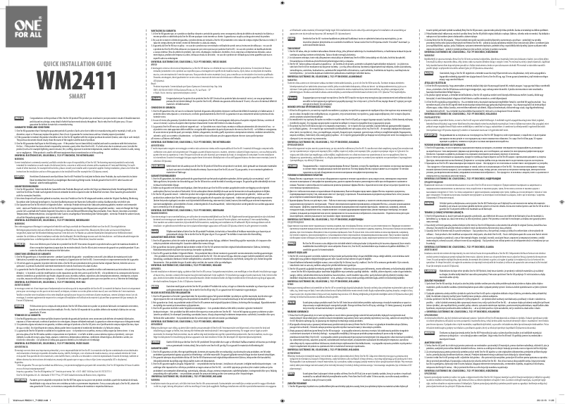 Page n°1 - Manuel utilisateur One for all WM 2411