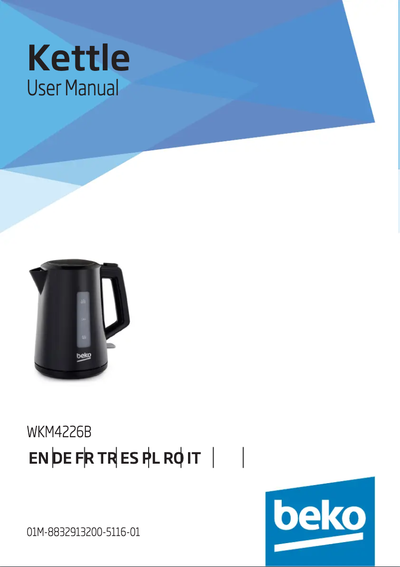 First page image of the manual for WKM4226B