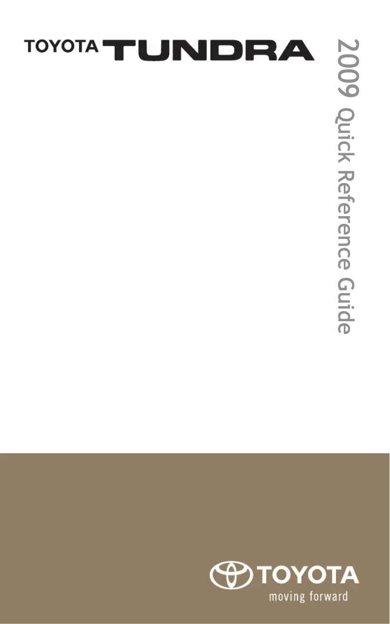 Page 1 de la notice Manuel utilisateur Toyota Tundra (2009)