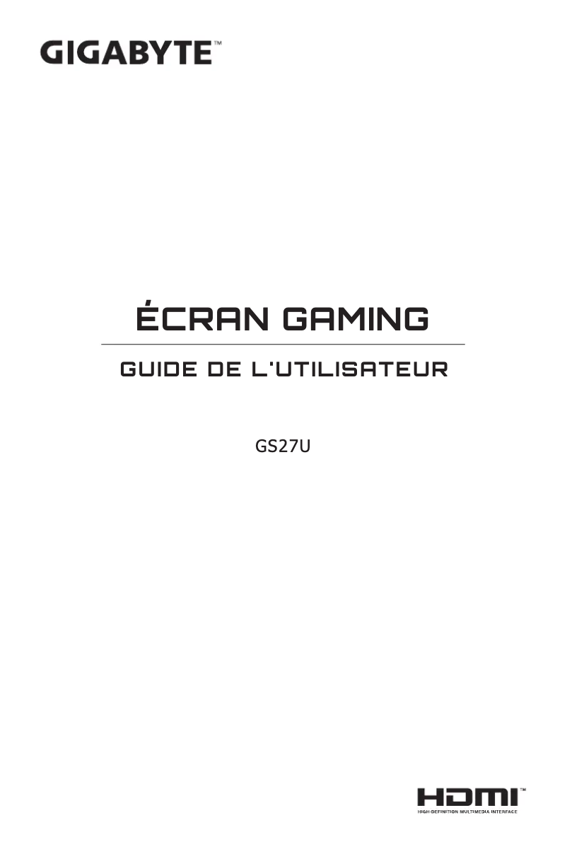 Página 1 del manual Manual de usuario Gigabyte GS27U