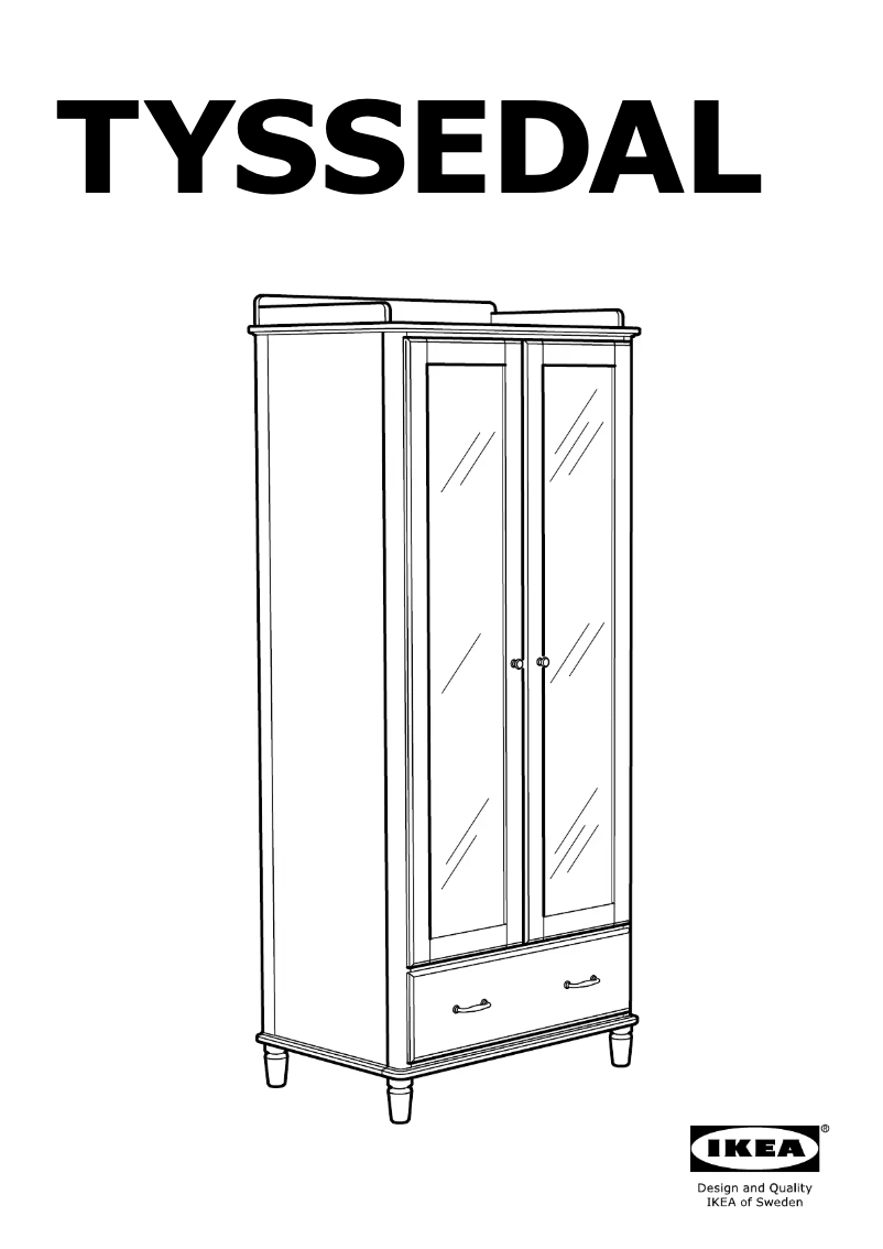 Page 1 de la notice Manuel utilisateur Ikea TYSSEDAL 903.585.42