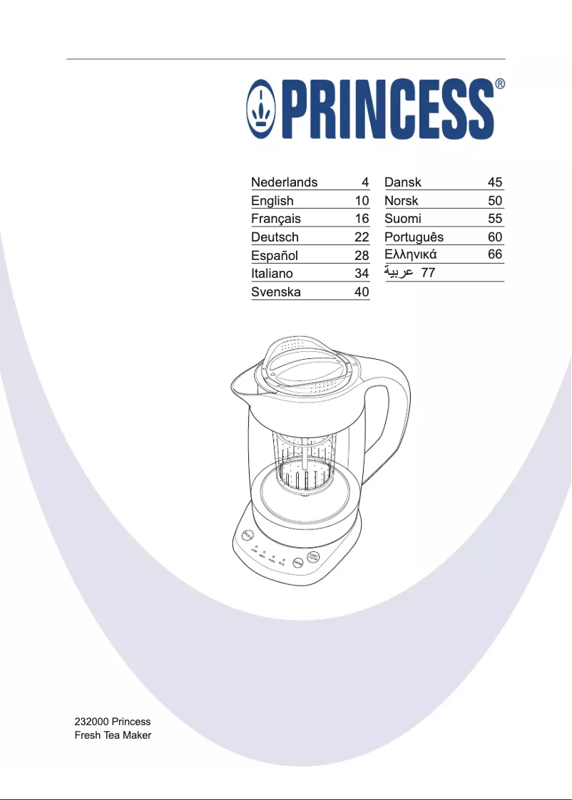 Page 1 de la notice Manuel utilisateur Princess 232000