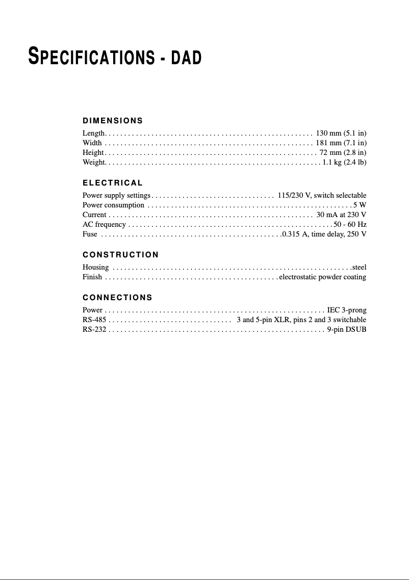 Image de la première page du manuel de l'appareil DMX Address Device