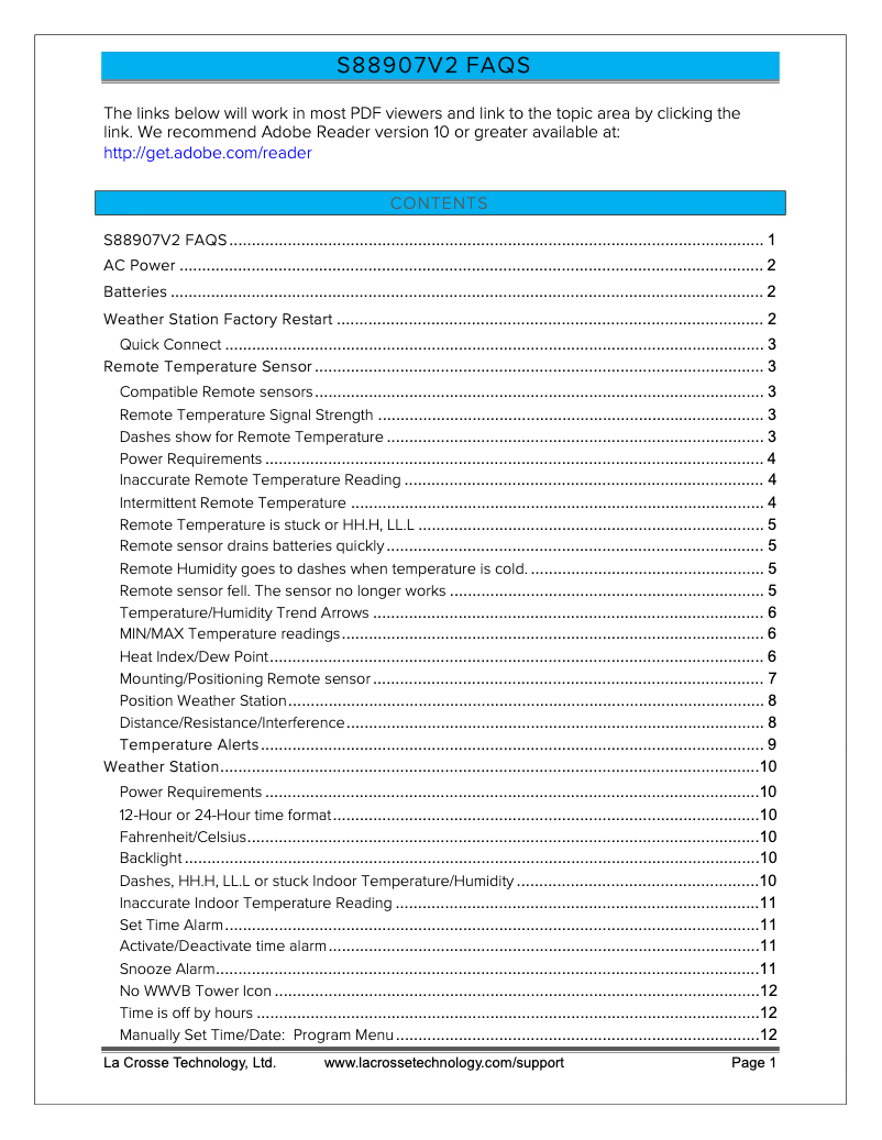 Image de la première page du manuel de l'appareil S88907V2