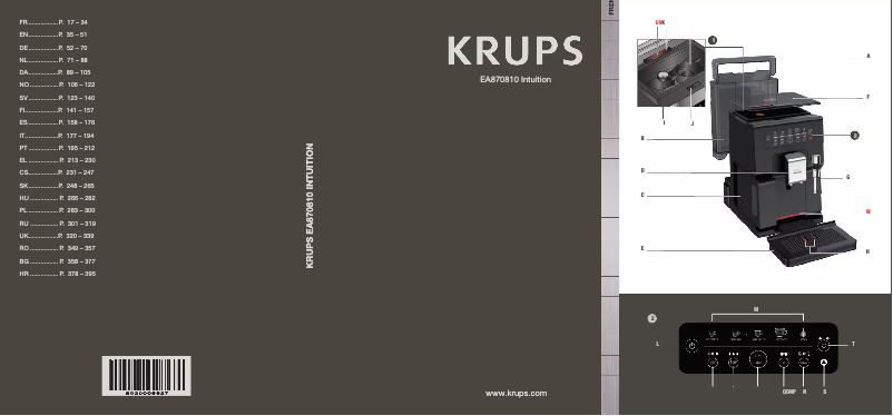 Page n°1 - Manuel utilisateur Krups Intuition Essential EA8708