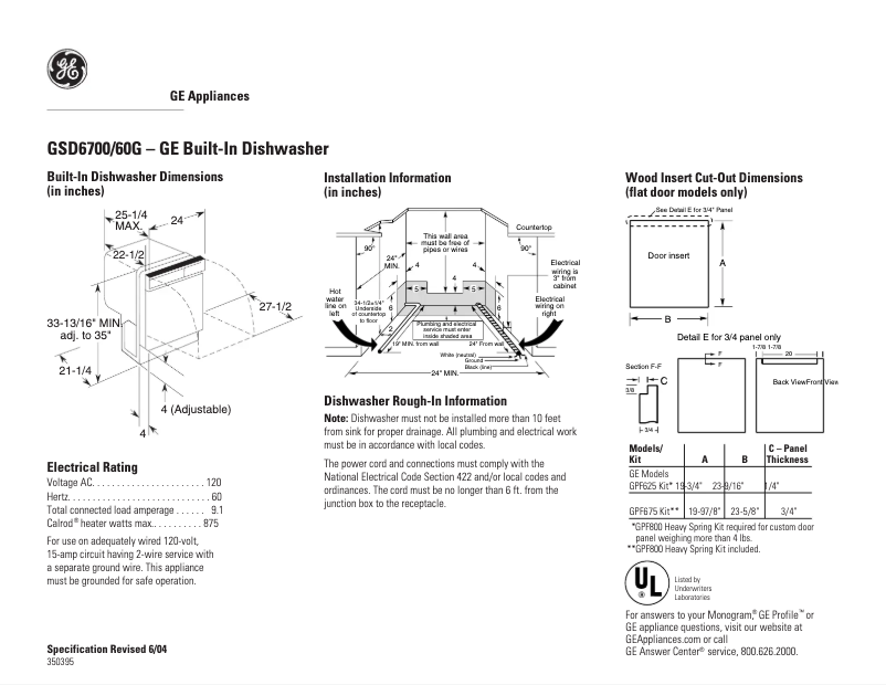 Image de la première page du manuel de l'appareil GSD6760GSS
