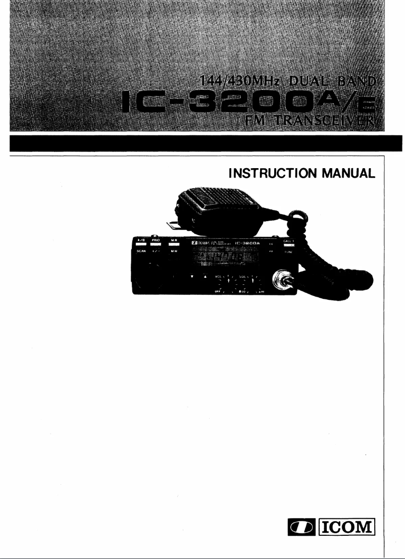 Page 1 de la notice Manuel utilisateur ICOM IC-3200A
