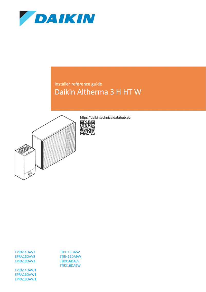 Page n°1 - Manuel utilisateur Daikin ETBX16DF9W