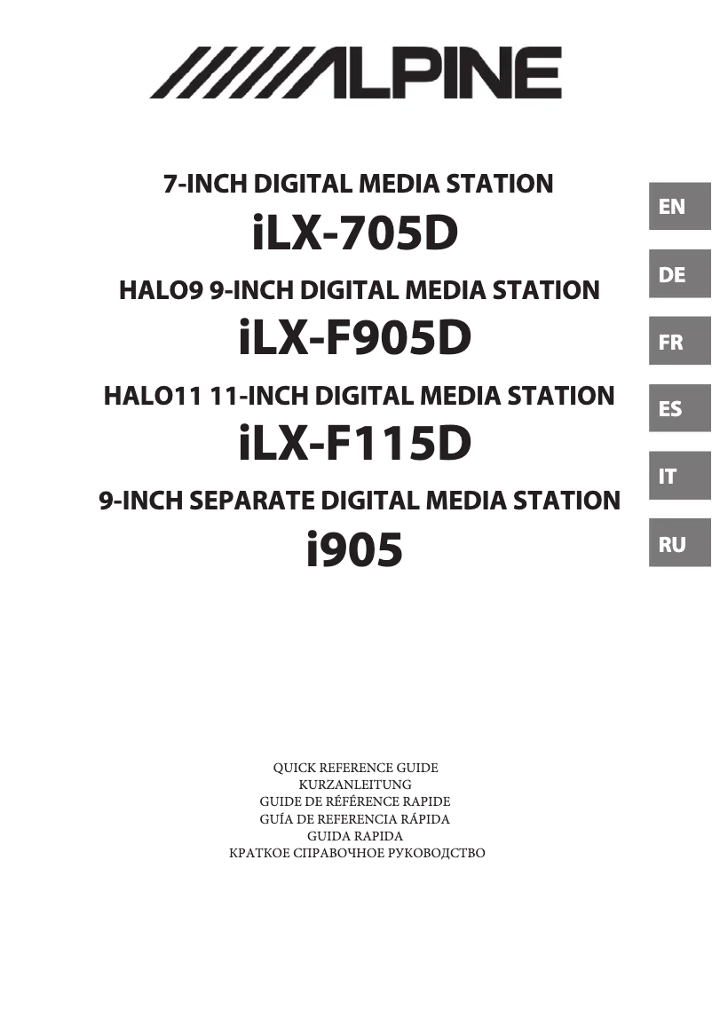 Page 1 de la notice Manuel utilisateur Alpine iLX-F905S907