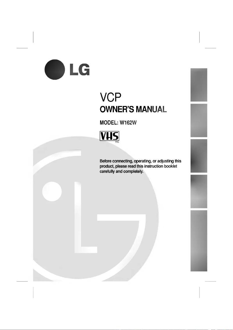 Page n°1 - Manuel utilisateur LG W162W