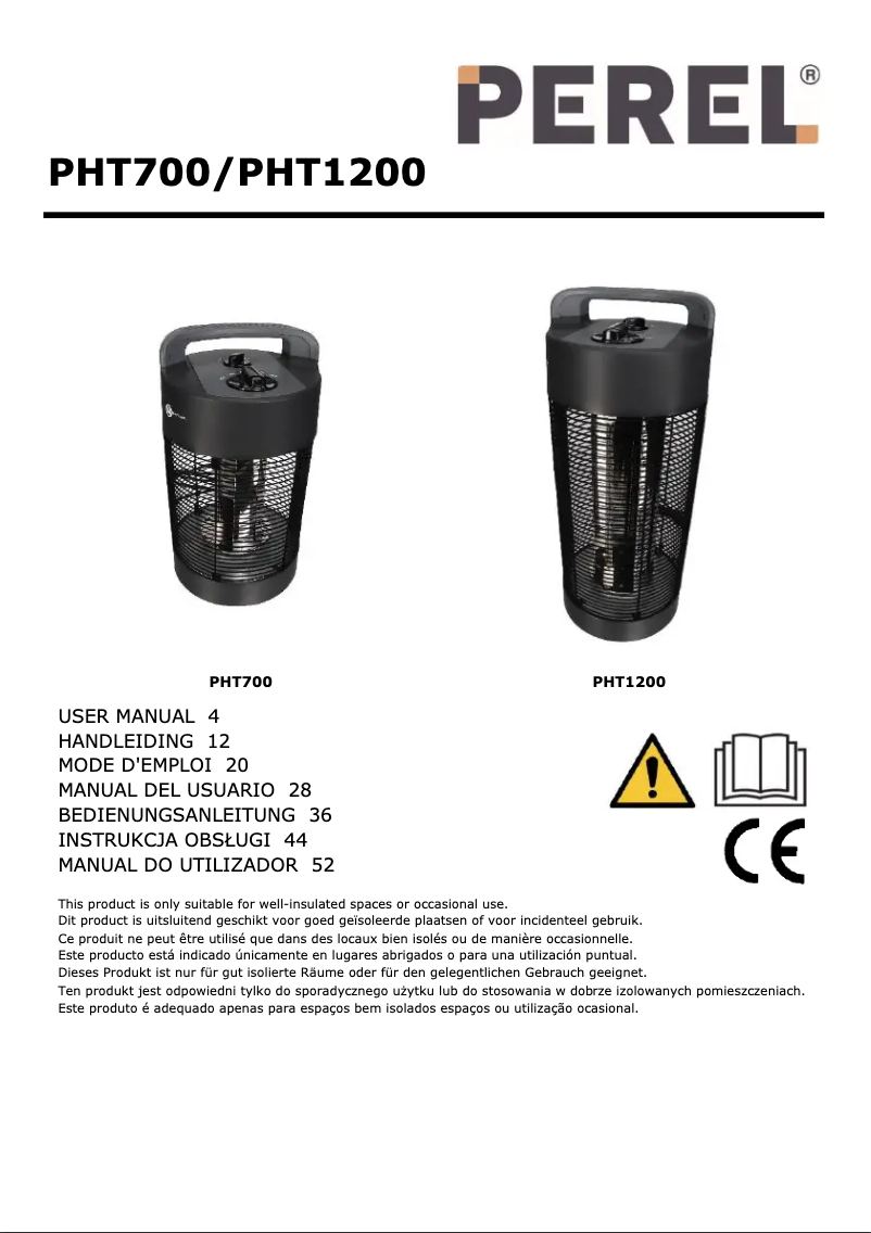 Image de la première page du manuel de l'appareil PHT1200