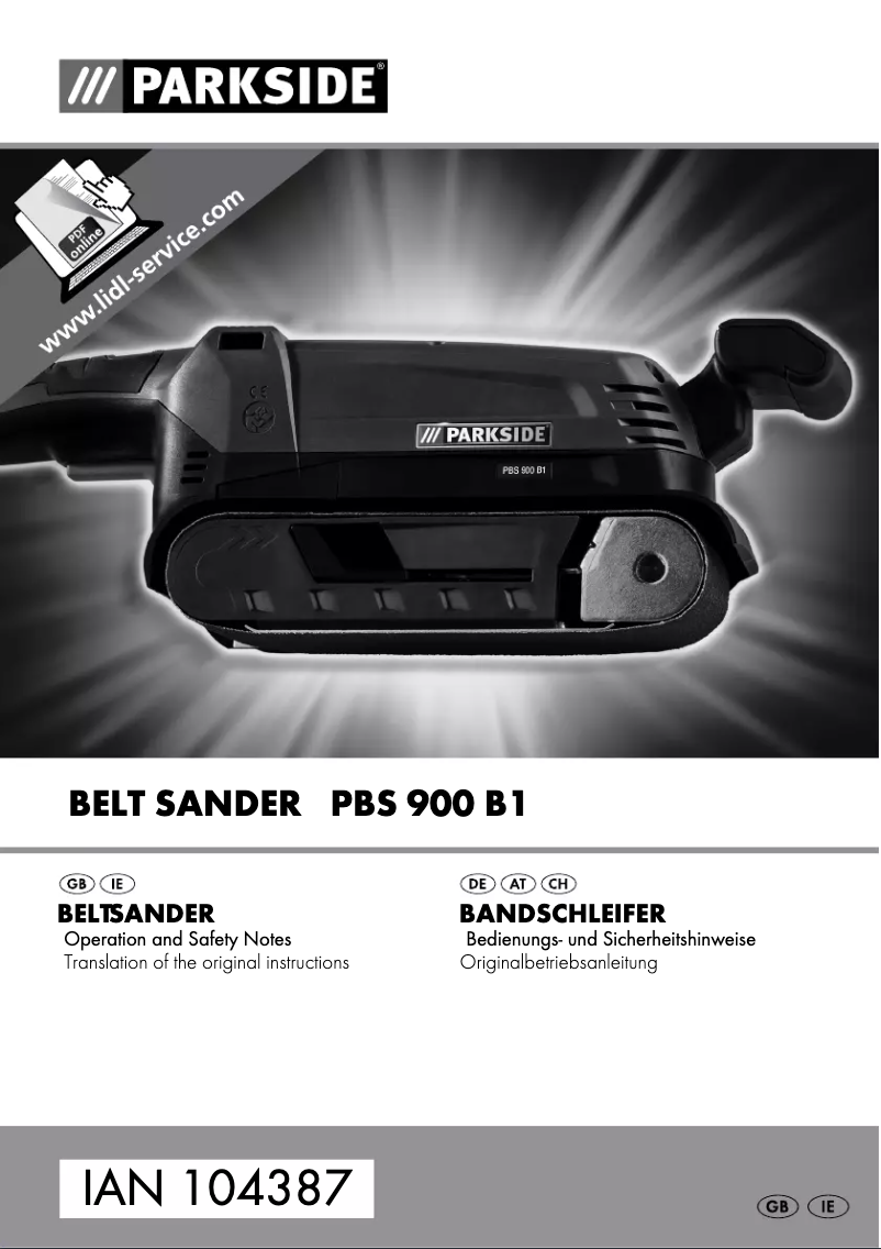 Page n°1 - Manuel utilisateur Parkside PBS 900 B1