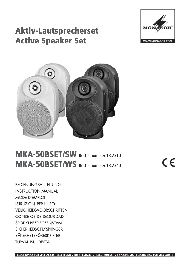 Image de la première page du manuel de l'appareil MKA-50BSET