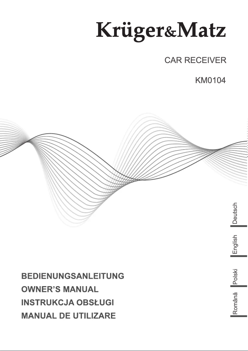 Image de la première page du manuel de l'appareil KM0104