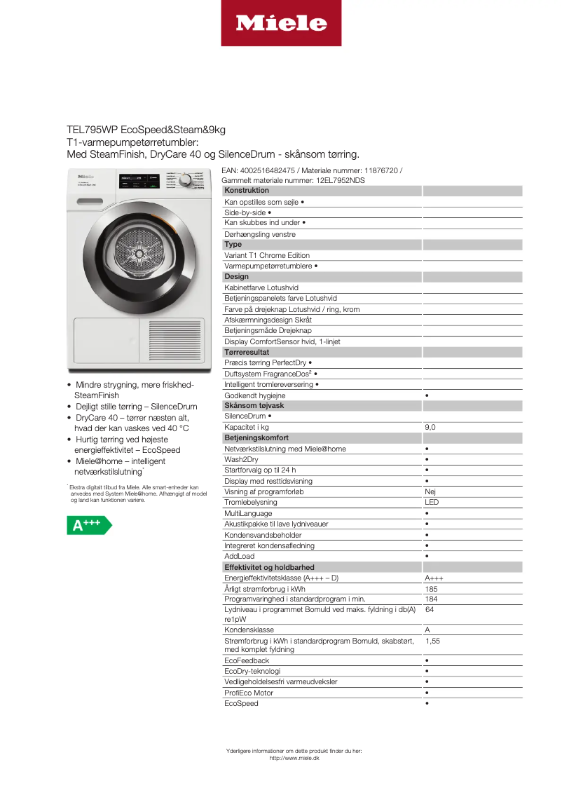 Image de la première page du manuel de l'appareil TEL795WP