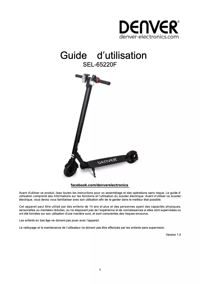 Image de la première page du manuel de l'appareil SEL-65220F