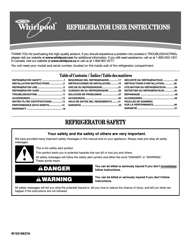 Page 1 de la notice Manuel utilisateur Whirlpool GS6NHAXVY