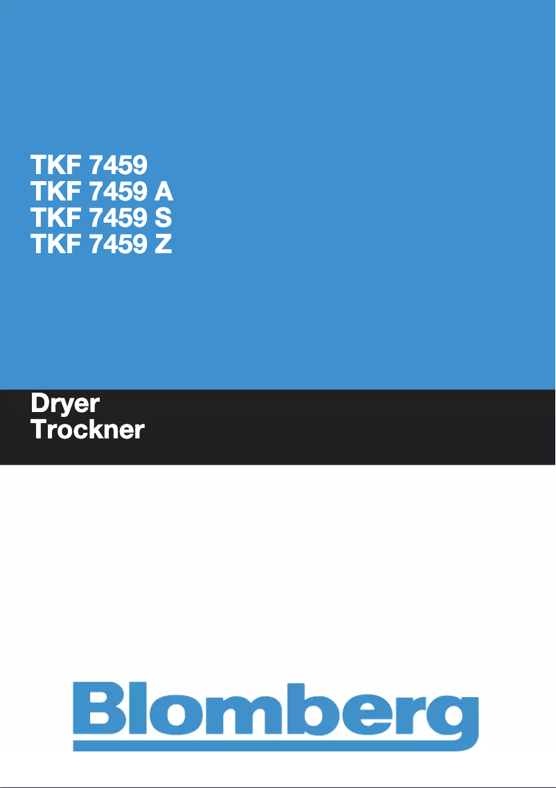 Image de la première page du manuel de l'appareil TKF 7459 A