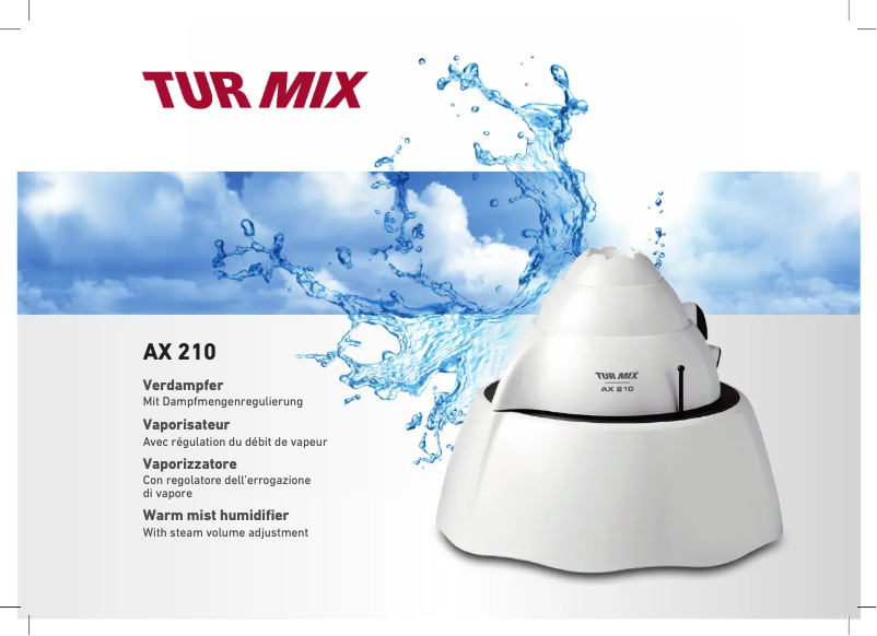 Page 1 de la notice Manuel utilisateur Turmix AX 210