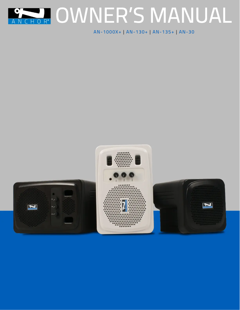 Page 1 de la notice Manuel utilisateur Anchor Audio AN-1000X+