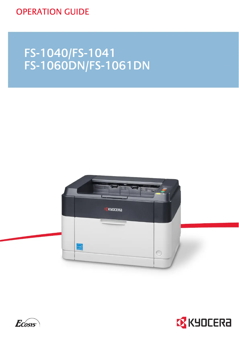 Image de la première page du manuel de l'appareil FS-1060DN
