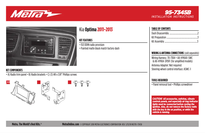 Image de la première page du manuel de l'appareil 95-7345B