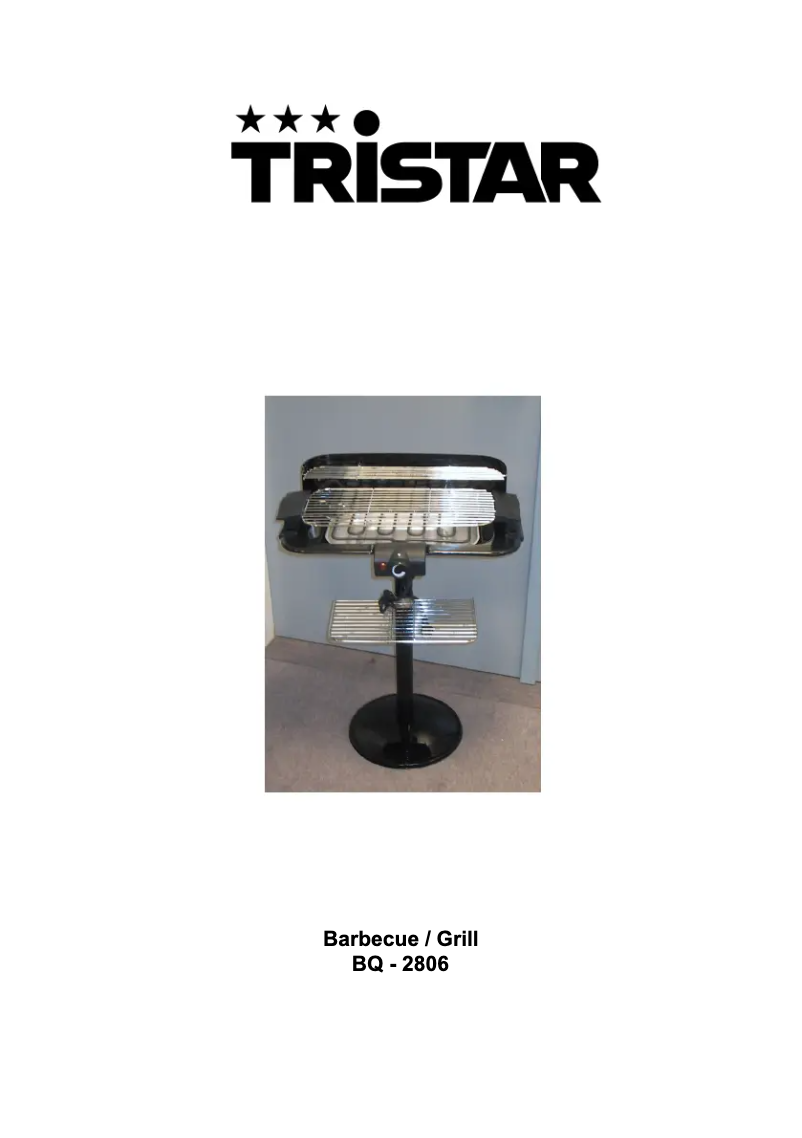 Página 1 del manual Manual de usuario TriStar BQ-2806