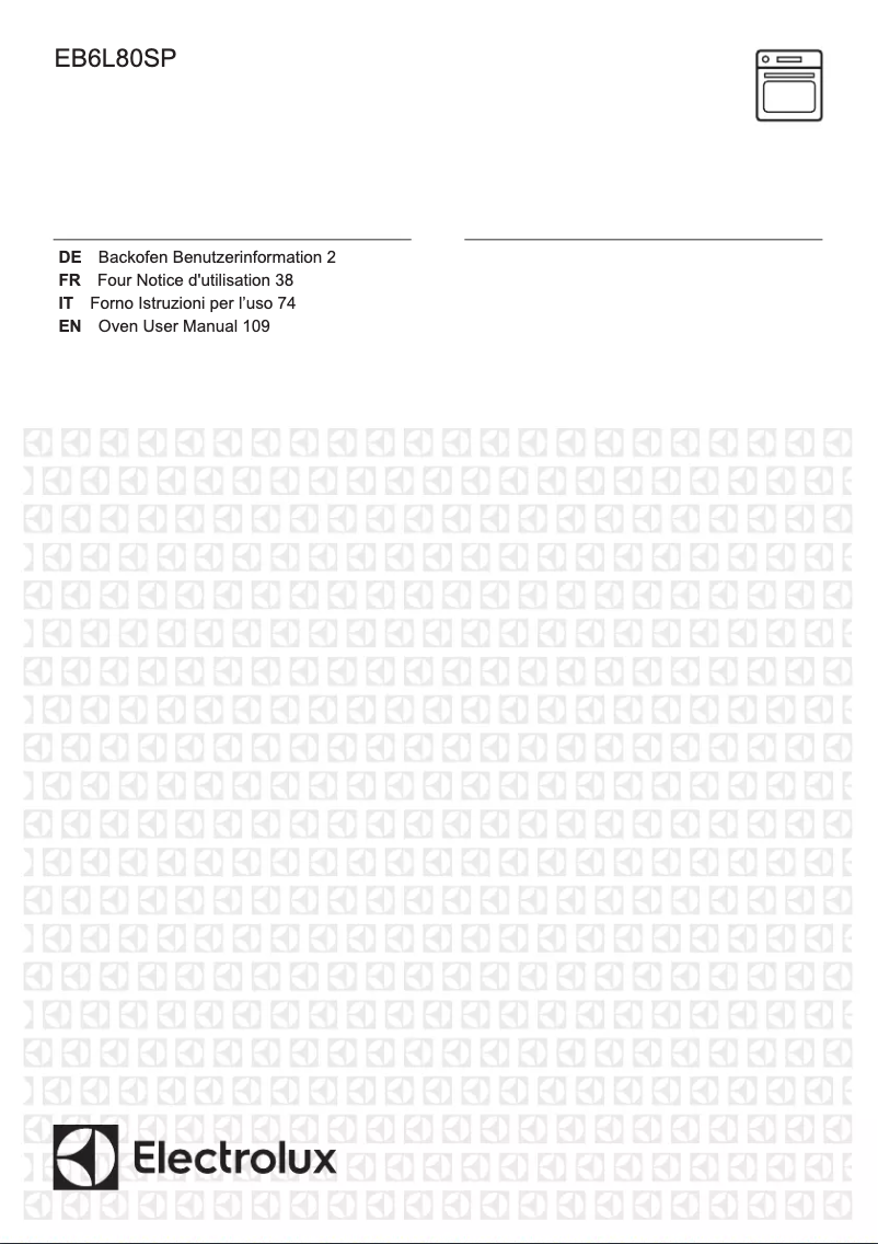 Page 1 de la notice Manuel utilisateur Electrolux EB6L80SP