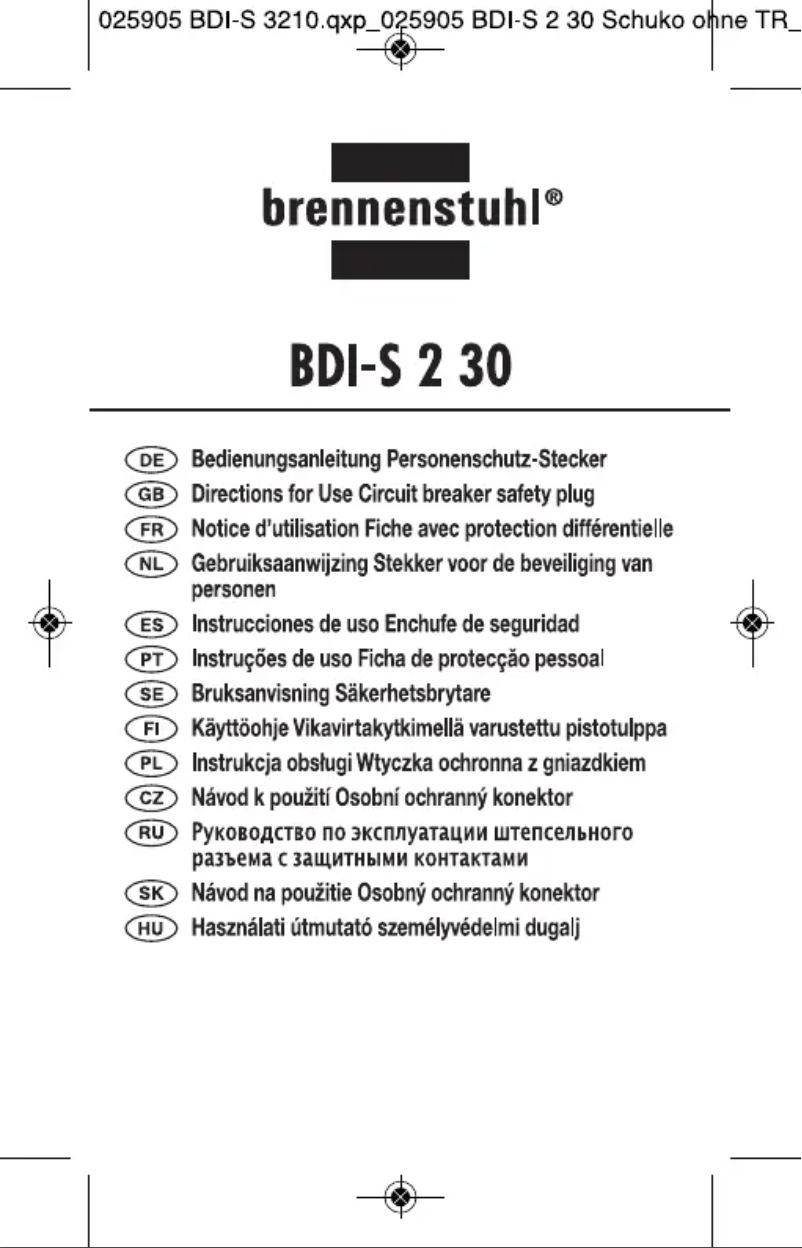 Page 1 de la notice Manuel utilisateur Brennenstuhl H 60 BX IP54