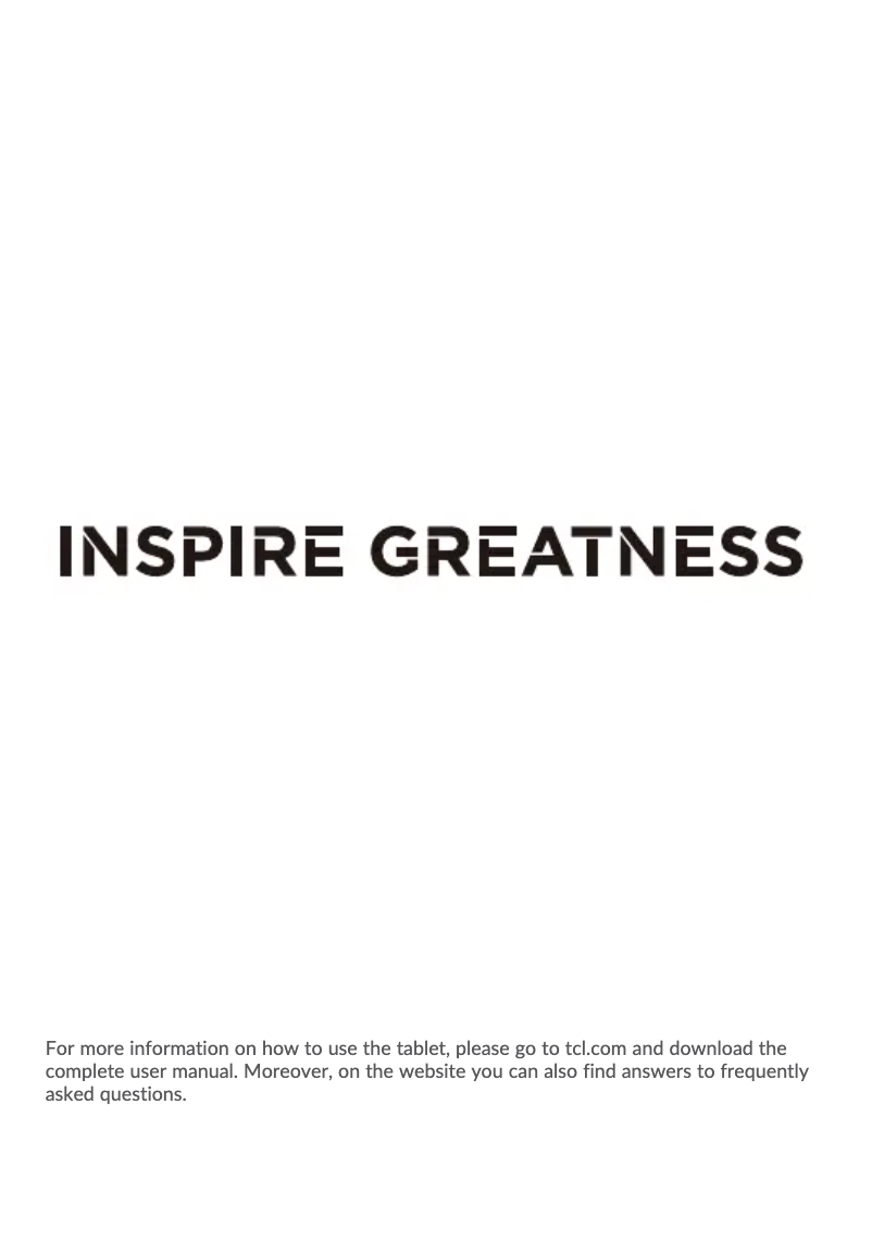 Página 1 del manual Manual de usuario TCL TAB 10 LTE Gen2