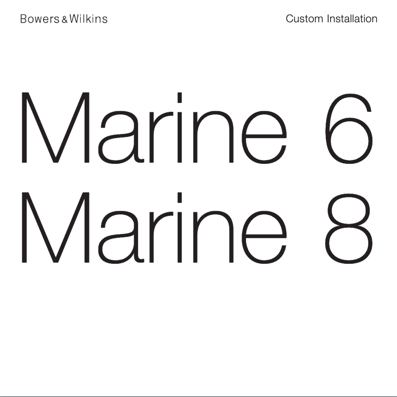 Page 1 de la notice Manuel utilisateur Bowers & Wilkins Marine 8