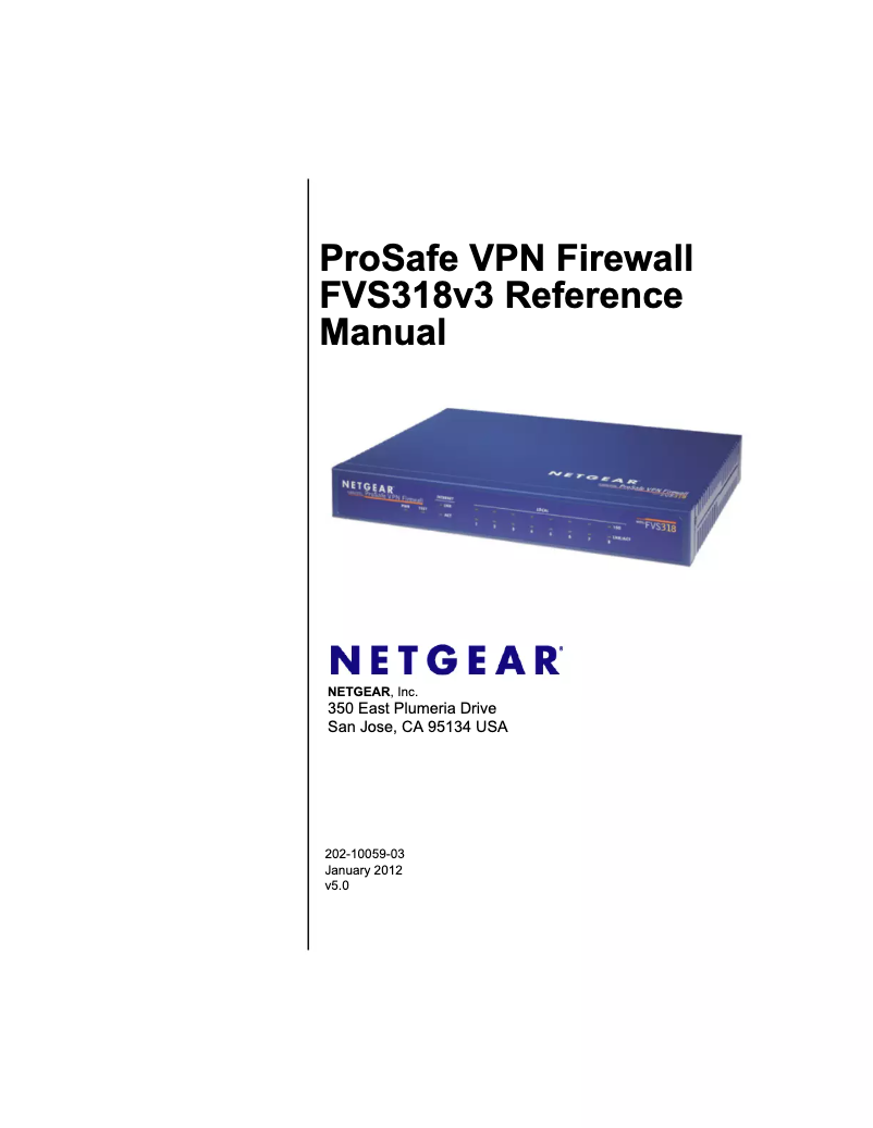 Page 1 de la notice Manuel utilisateur Netgear FVS318v3