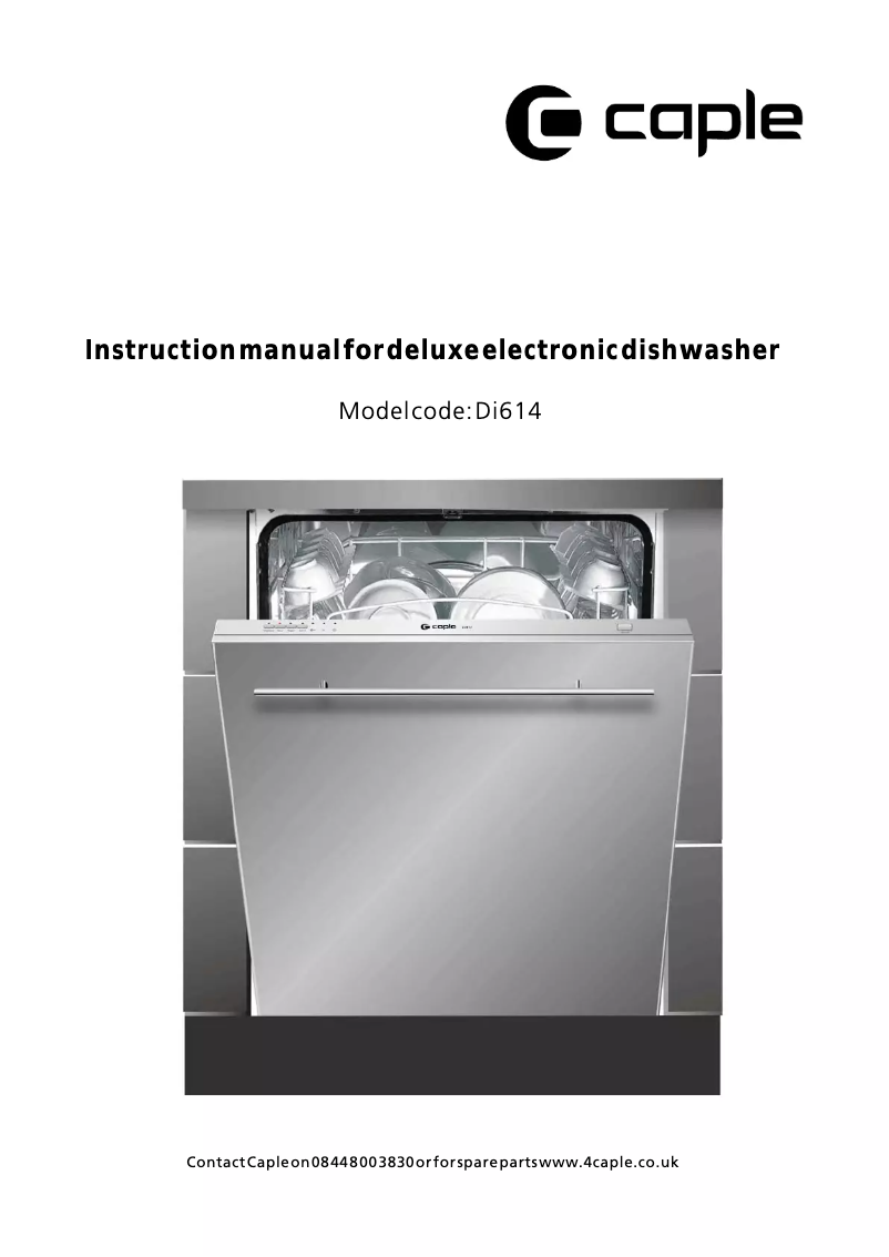 Page n°1 - Manuel utilisateur Caple Di614