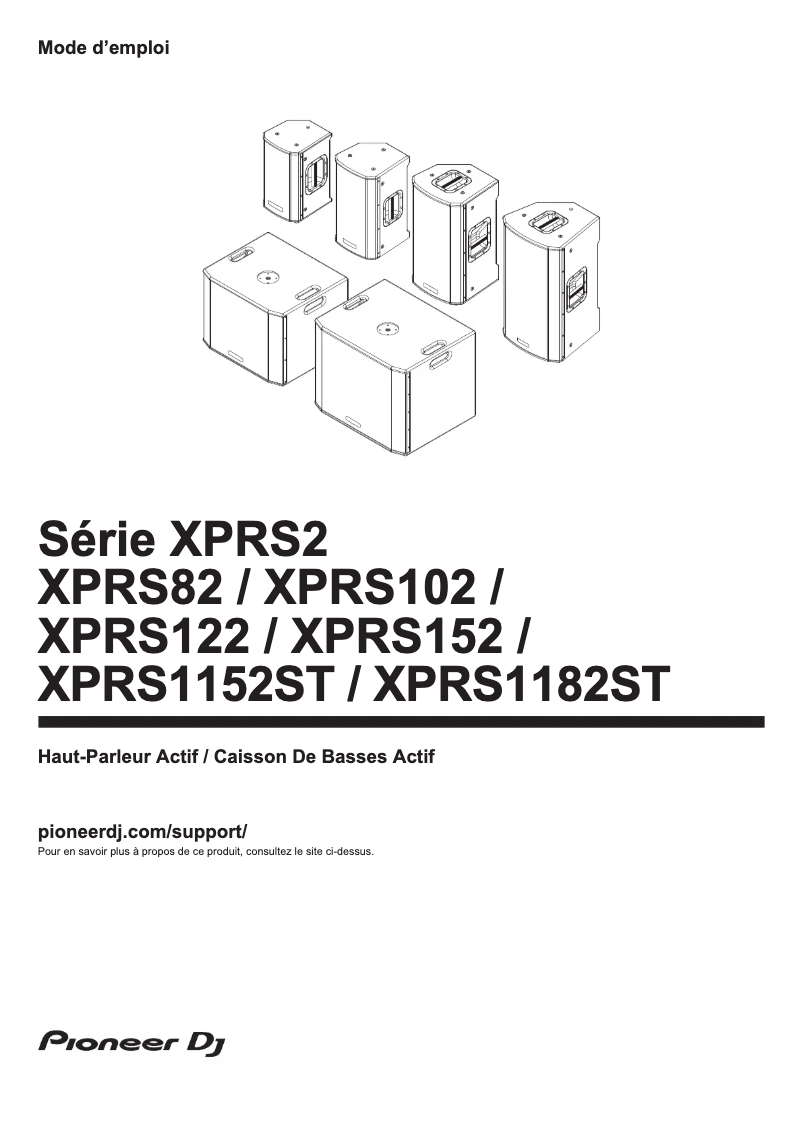 Page n°1 - Manuel utilisateur Pioneer XPRS1152ST