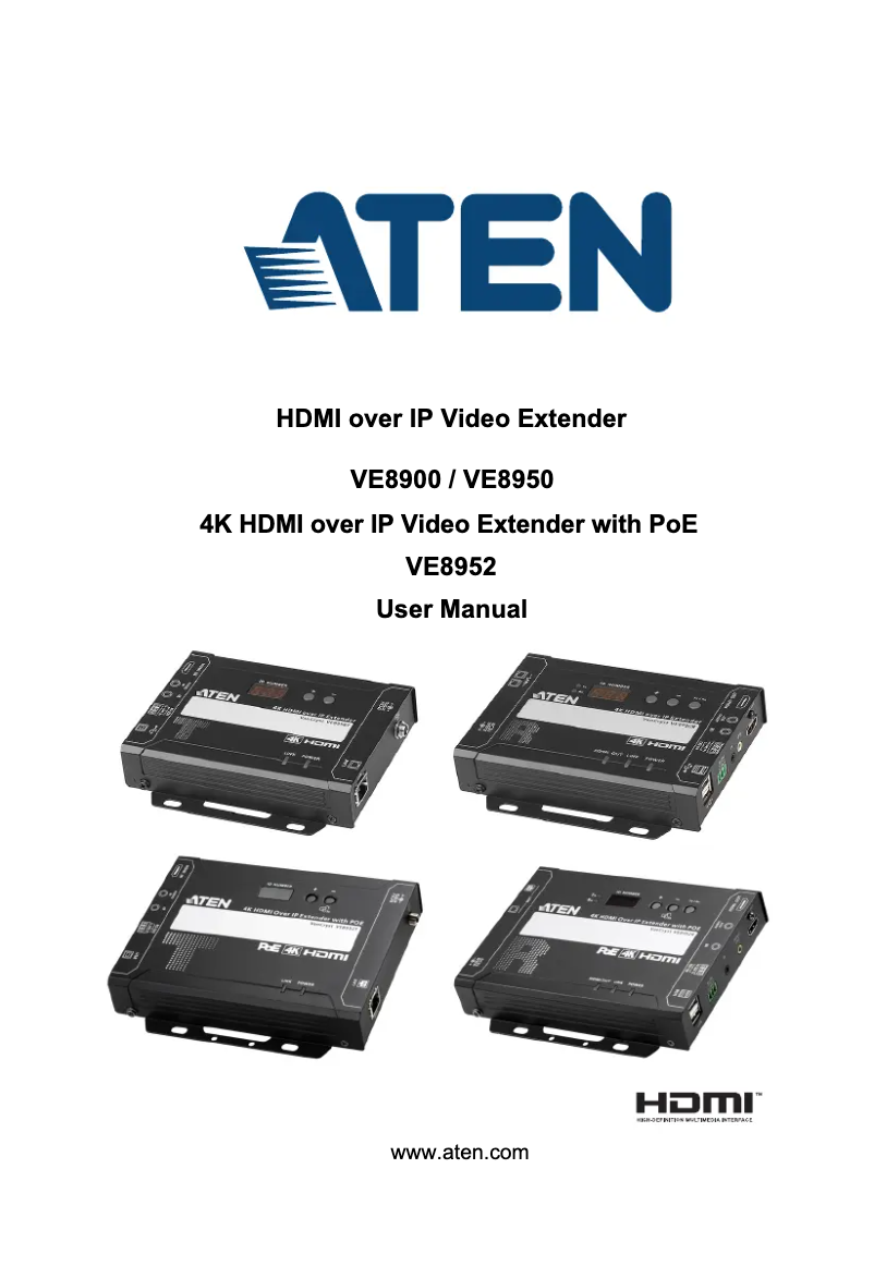Page n°1 - Manuel utilisateur ATen VE8952R