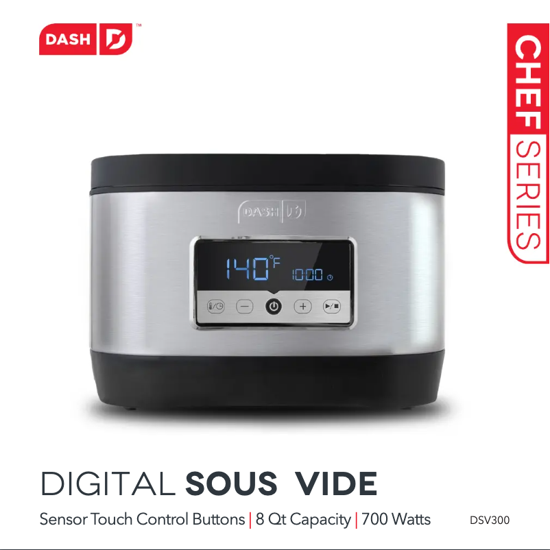 Página 1 del manual Manual de usuario Dash Chef Series Digital Sous Vide Bath DSV300XXSS01