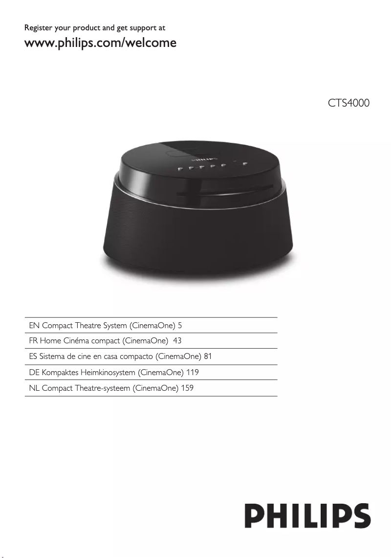 Image de la première page du manuel de l'appareil CTS4000