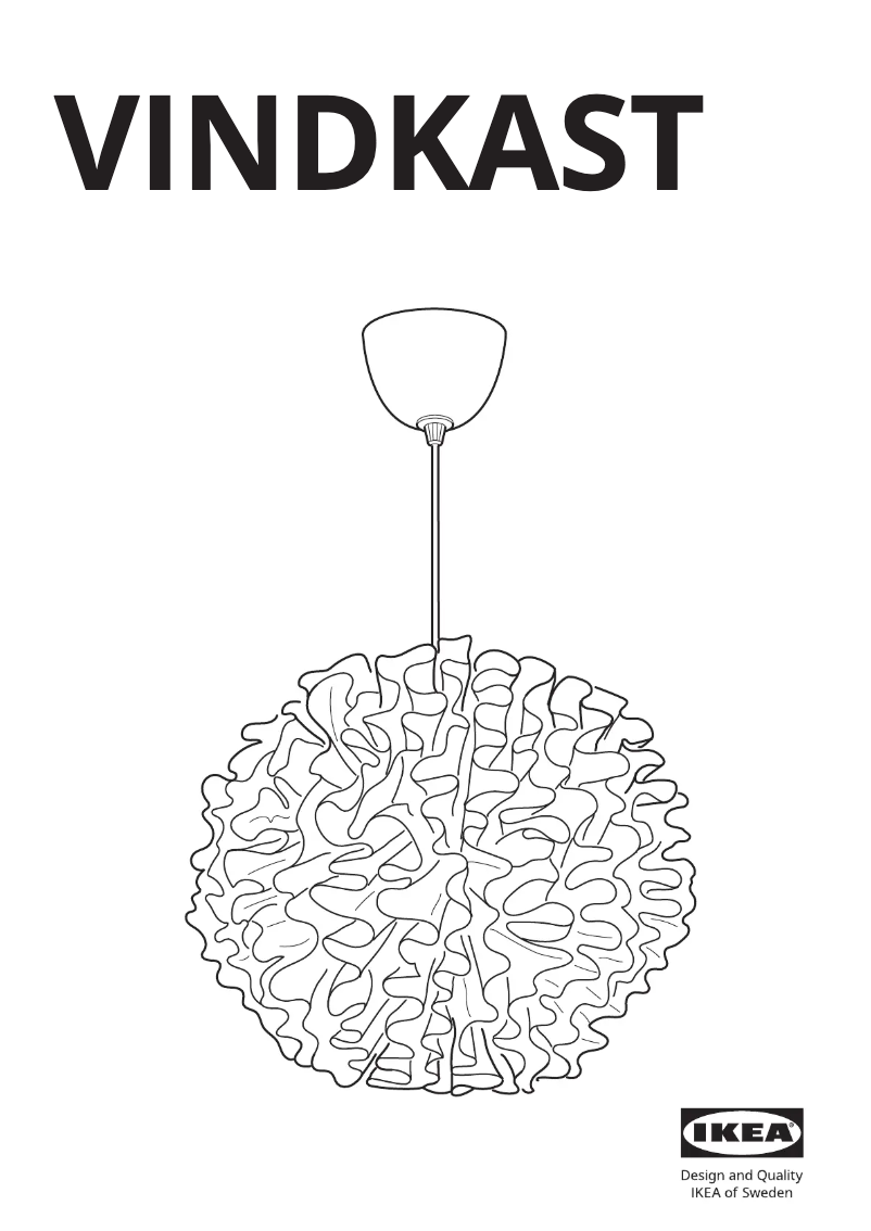 Page 1 de la notice Manuel utilisateur Ikea VINDKAST 205.446.99