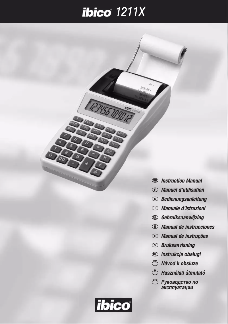 Página 1 del manual Manual de usuario Ibico 1211x